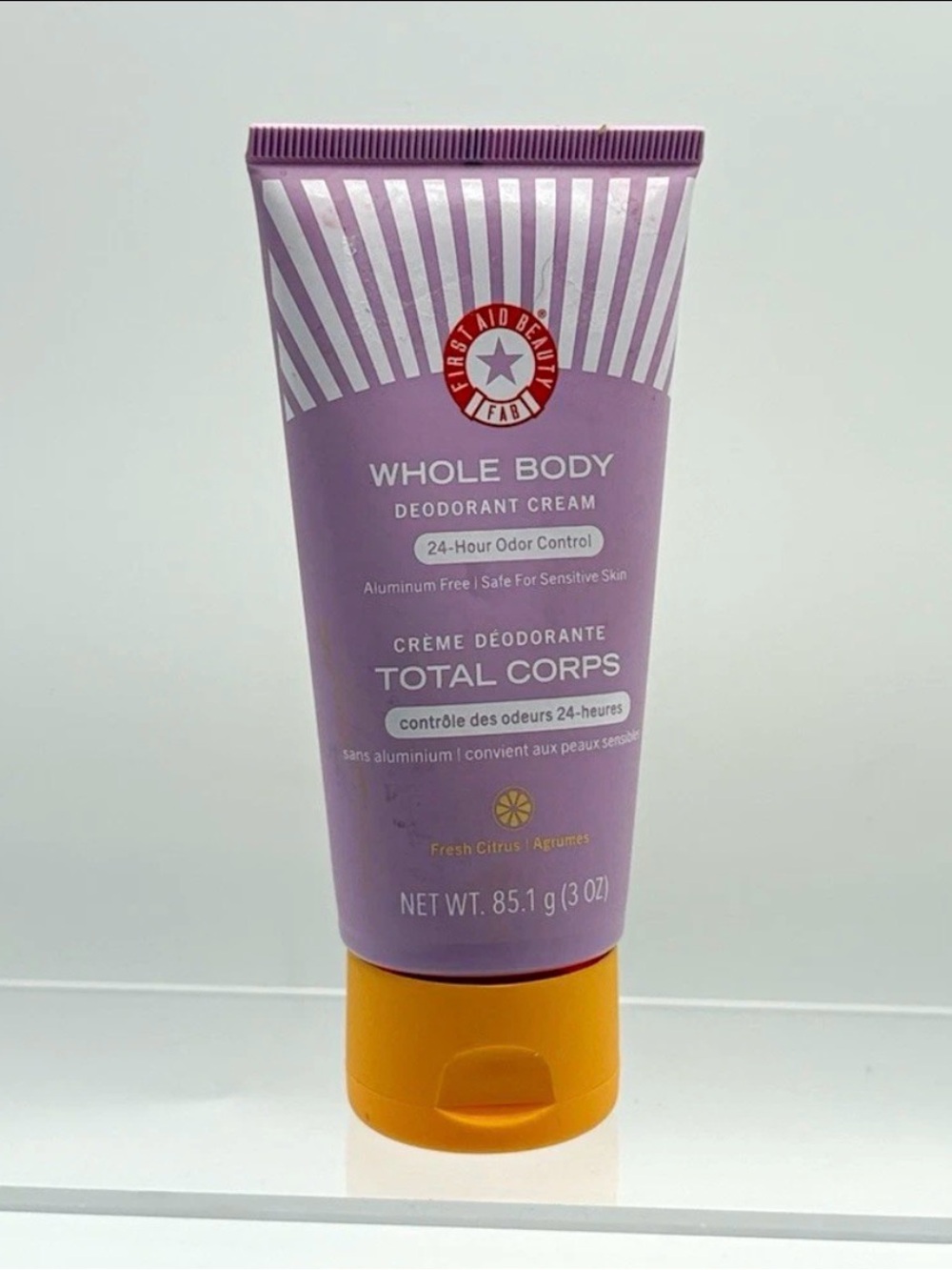 First Aid Beauty Whole Body Deodorant Cream - Lavender Purple with Orange Cap